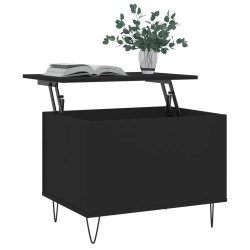Table basse Noir 60x44,5x45 cm Bois d'ingénierie 581952581952