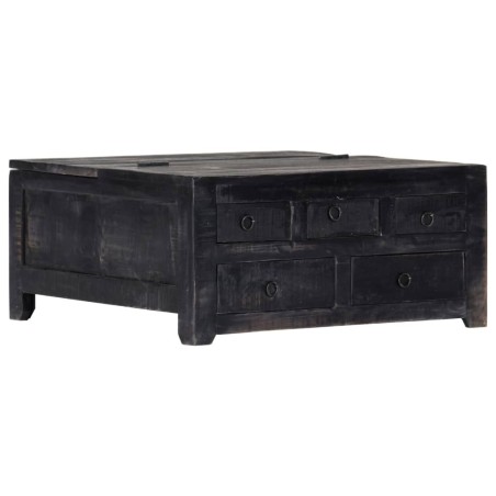 Table basse Noir 65x65x30 cm Bois de manguier massif 581953581953