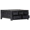 Table basse Noir 65x65x30 cm Bois de manguier massif 581953581953