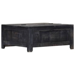 Table basse Noir 65x65x30 cm Bois de manguier massif 581953581953
