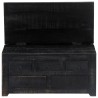 Table basse Noir 65x65x30 cm Bois de manguier massif 581953581953