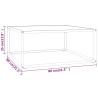 Table basse Noir avec verre marbre blanc 80x80x35 cm 581955581955