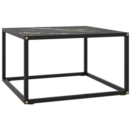 Table basse Noir avec verre marbre noir 60x60x35 cm 581956581956