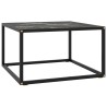 Table basse Noir avec verre marbre noir 60x60x35 cm 581956581956