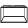 Table basse Noir avec verre marbre noir 60x60x35 cm 581956581956