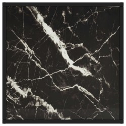 Table basse Noir avec verre marbre noir 60x60x35 cm 581956581956