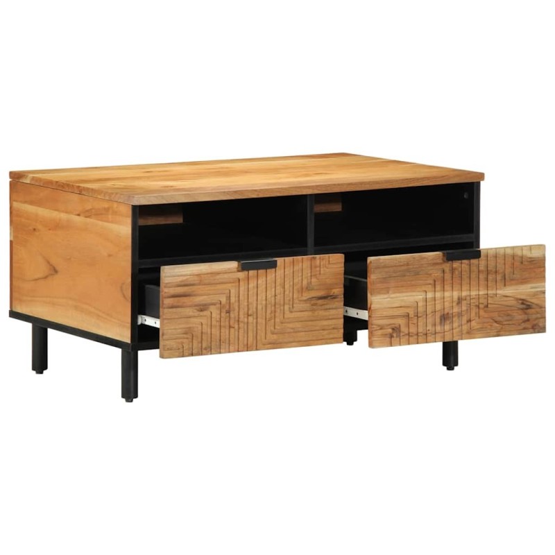 Table basse Marron 80 x 54 x 40 cm Bois d'Acacia Massif 581958581958