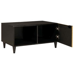 Table basse Noir et or 80 x 50 x 40 cm Bois d'ingénierie 581964581964