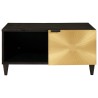 Table basse Noir et or 80 x 50 x 40 cm Bois d'ingénierie 581964581964