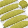Tapis d'escalier auto-adhésifs 15 pcs Vert 80 x 24,5 x 3,5 cm 581965581965