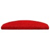 Tapis d'escalier auto-adhésifs 15 pcs Rouge 80 x 24,5 x 3,5 cm 581966581966