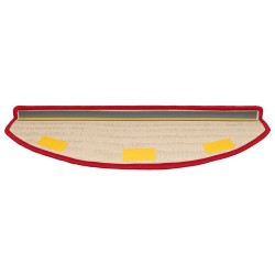 Tapis d'escalier auto-adhésifs 15 pcs Rouge 80 x 24,5 x 3,5 cm 581966581966