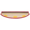 Tapis d'escalier auto-adhésifs 15 pcs Rouge 80 x 24,5 x 3,5 cm 581966581966