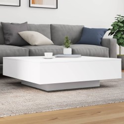 Table basse blanc 100x100x31 cm bois d'ingénierie 581968581968