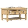 Table basse avec tiroirs Corona 85x50x45 cm bois de pin massif 581969581969