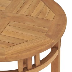 Table de bistro Ø60x75,5 cm bois de teck solide 581970581970