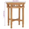 Table de bistro Ø60x75,5 cm bois de teck solide 581970581970