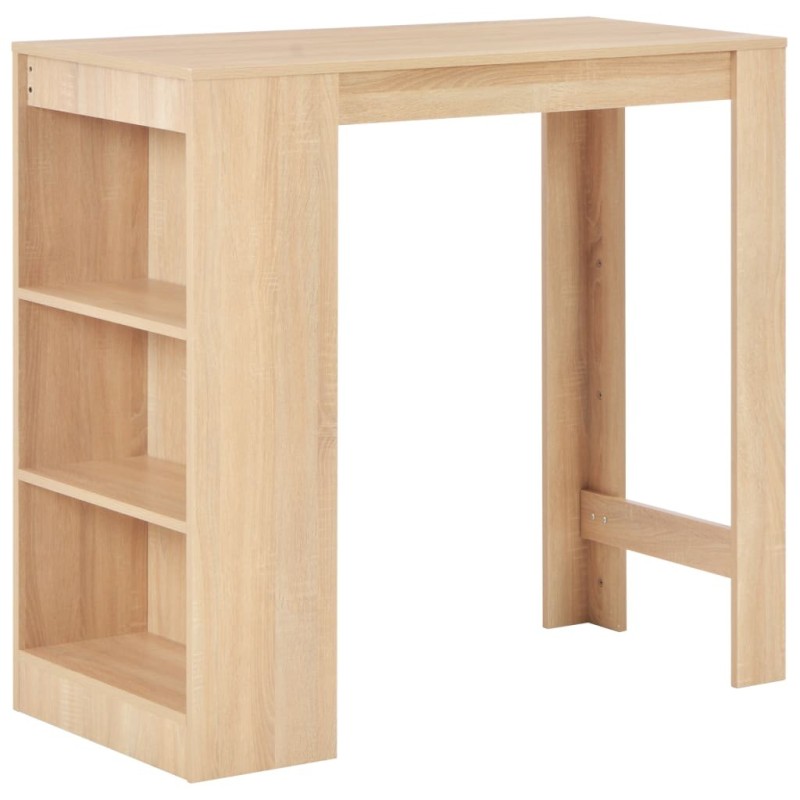 Table de bar avec étagère Chêne 110x50x103 cm 581979581979