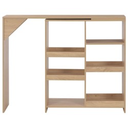 Table de bar avec tablette amovible Chêne 138x39x110 cm 581980581980