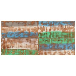 Table de bar 150x70x107 cm bois massif de récupération et fer 581981581981