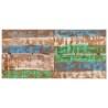 Table de bar 150x70x107 cm bois massif de récupération et fer 581981581981