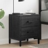Tables de chevet 2 pcs Noir 36x30x45 cm Bois de pin massif 581982581982