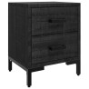 Tables de chevet 2 pcs Noir 36x30x45 cm Bois de pin massif 581982581982