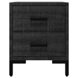 Tables de chevet 2 pcs Noir 36x30x45 cm Bois de pin massif 581982581982
