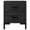 Tables de chevet 2 pcs Noir 36x30x45 cm Bois de pin massif 581982581982