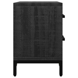 Tables de chevet 2 pcs Noir 36x30x45 cm Bois de pin massif 581982581982