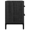 Tables de chevet 2 pcs Noir 36x30x45 cm Bois de pin massif 581982581982