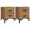 Tables de chevet 2 pcs 36x30x45 cm Bois de pin massif 581985581985