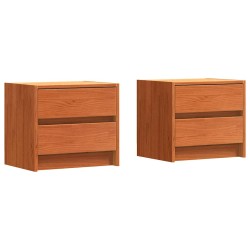 Tables de chevet 2 pcs Brun cire 40 x 30.5 x 35.5 cm 581987581987