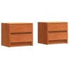 Tables de chevet 2 pcs Brun cire 40 x 30.5 x 35.5 cm 581987581987