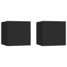 Tables de chevet 2 pcs Noir 30,5x30x30 cm Bois d'ingénierie 581988581988