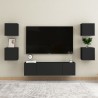 Tables de chevet 2 pcs Noir 30,5x30x30 cm Bois d'ingénierie 581988581988