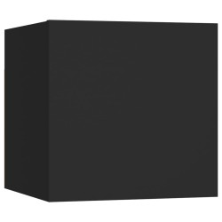 Tables de chevet 2 pcs Noir 30,5x30x30 cm Bois d'ingénierie 581988581988