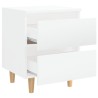Tables de chevet pieds en pin 2 pcs blanc brillant 40x35x50 cm 581989581989