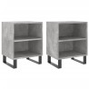 Tables de chevet 2 pcs gris béton 40x30x50 cm bois d'ingénierie 581990581990