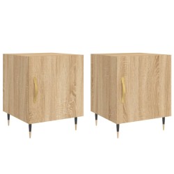 Tables de chevet 2 pcs chêne sonoma 40x40x50 cm bois ingénierie 581991581991