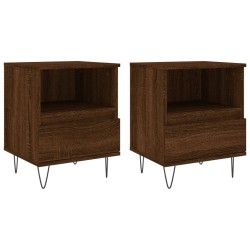 Tables de chevet 2 pcs chêne marron 40x35x50 cm bois ingénierie 581992581992
