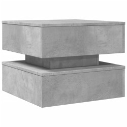 Table basse avec lumières LED gris béton 50x50x40 cm 581994581994