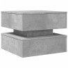 Table basse avec lumières LED gris béton 50x50x40 cm 581994581994
