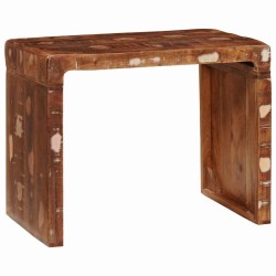 Table d'appoint Marron 60 x 35 x 46 cm Bois Recyclé Solide 581997581997