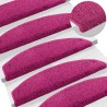 Tapis d'escalier auto-adhésifs 15 pcs Rose 80 x 24,5 x 3,5 cm 581998581998