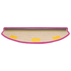 Tapis d'escalier auto-adhésifs 15 pcs Rose 80 x 24,5 x 3,5 cm 581998581998