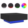 Table basse avec lumières LED noir 80x80x31 cm 582000582000