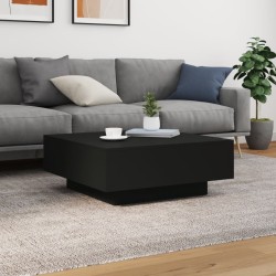 Table basse avec lumières LED noir 80x80x31 cm 582000582000