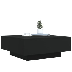 Table basse avec lumières LED noir 80x80x31 cm 582000582000