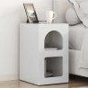 Table de chevet ELST Blanc brillant 29,5 x 33,5 x 50 cm 582001582001